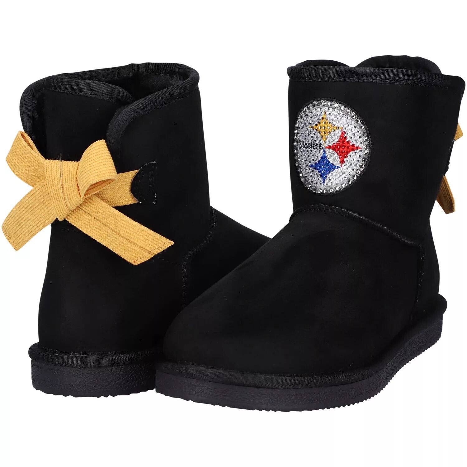 

Молодежные бутсы Cuce Pittsburgh Steelers Low Team для девочек с лентой Unbranded