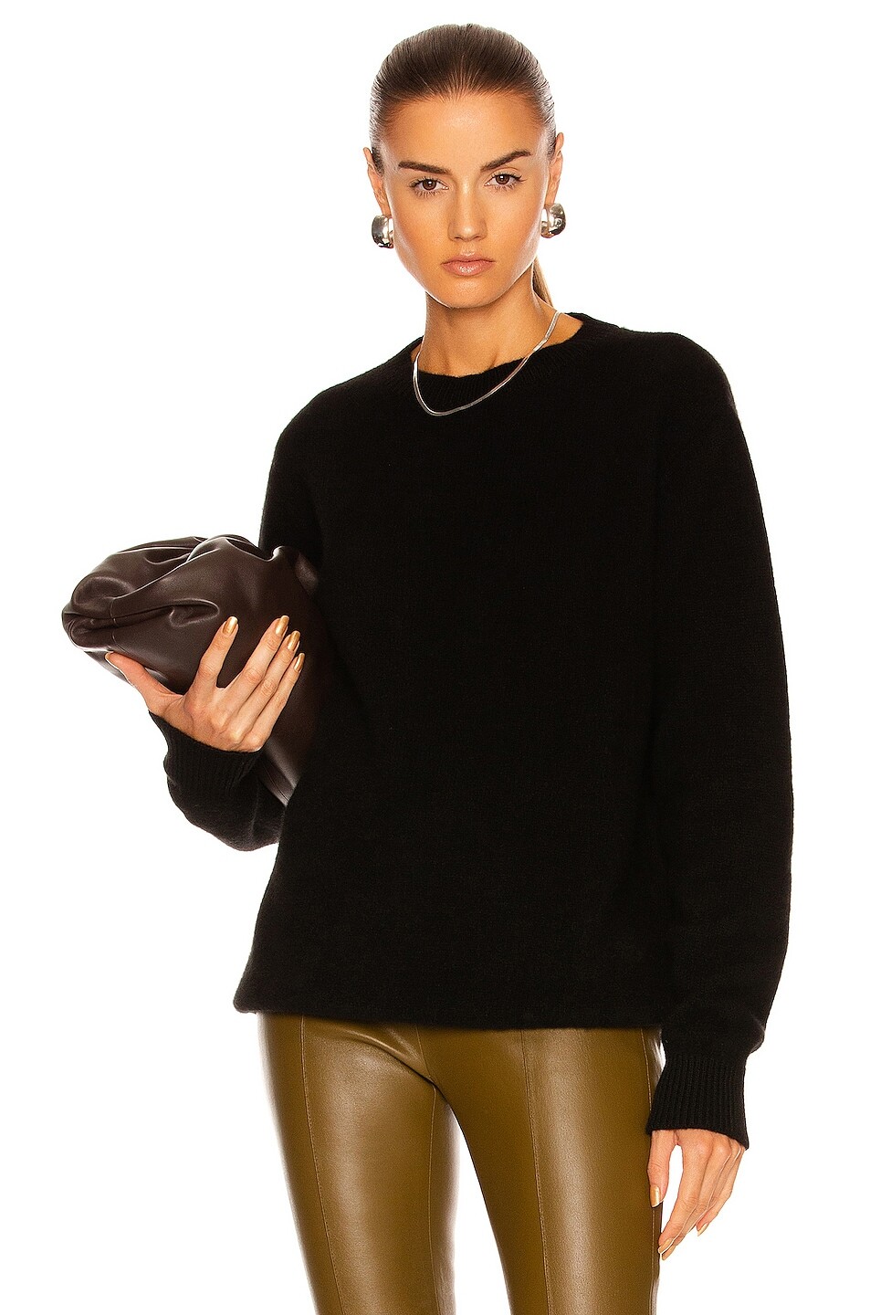 

Свитер The Elder Statesman Simple Crew, черный