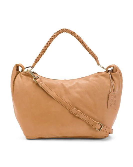

Кожаный плетеный бродяга Made In India, цвет Camel