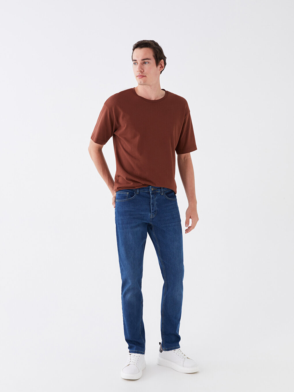 

Мужские джинсовые брюки 750 Slim Fit LCW ECO, зеленый оттенок родео