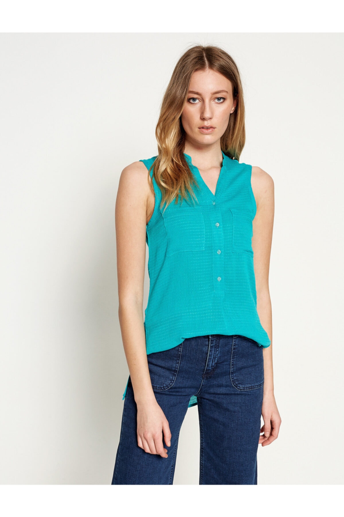 цена Женская зеленая блузка 7YAK63993EW Koton, зеленый