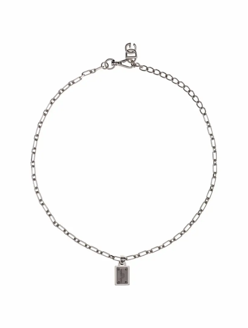 

Колье-цепочка с логотипом DG Dolce&Gabbana, серебристый