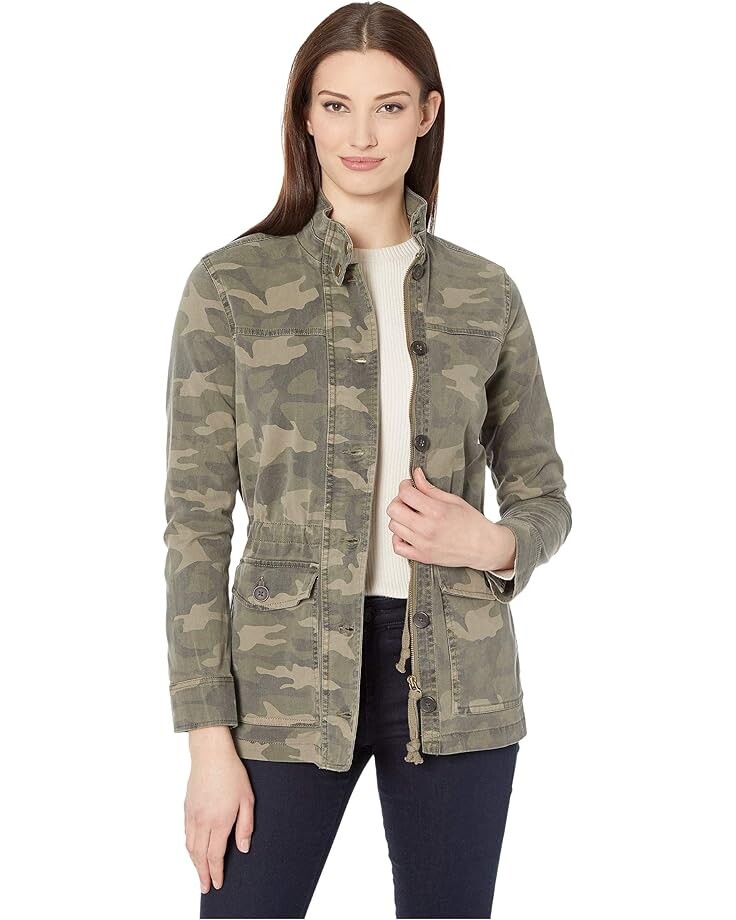 

Куртка Lucky Brand Long Sleeve Button-Up Two-Pocket Camo Utility, зеленый
