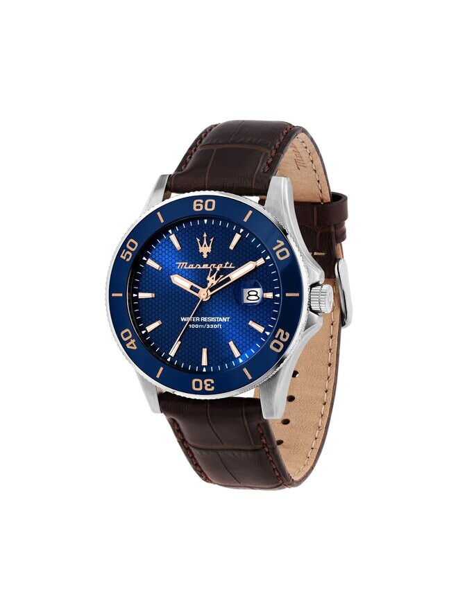 

Часы Competizione Diver R8851100004 Maserati, коричневый/темно-синий