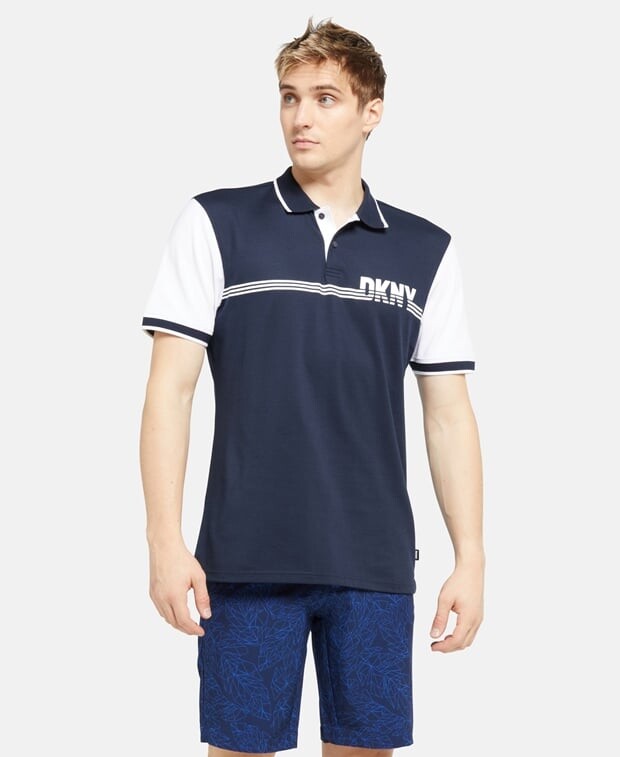 

Функциональная рубашка-поло DKNY, темно-синий