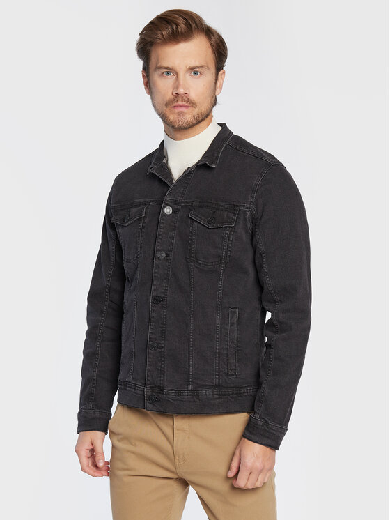 Джинсовая куртка стандартного кроя Blend, черный джинсовая куртка стандартного кроя lindbergh черный
