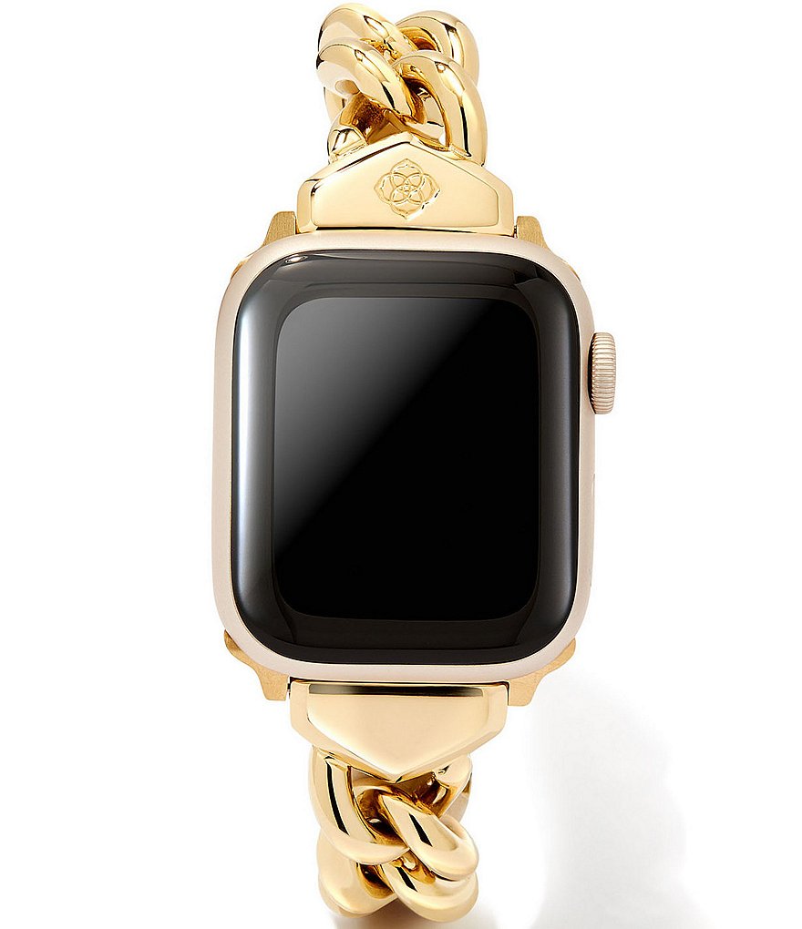 Kendra Scott Женский ремешок для часов Whitley с цепочкой из нержавеющей стали и Apple Watch, золотой