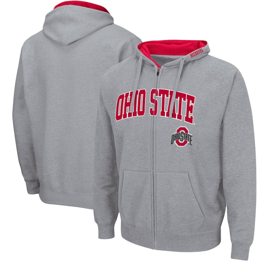 

Толстовка на молнии Colosseum Ohio State Buckeyes, серый