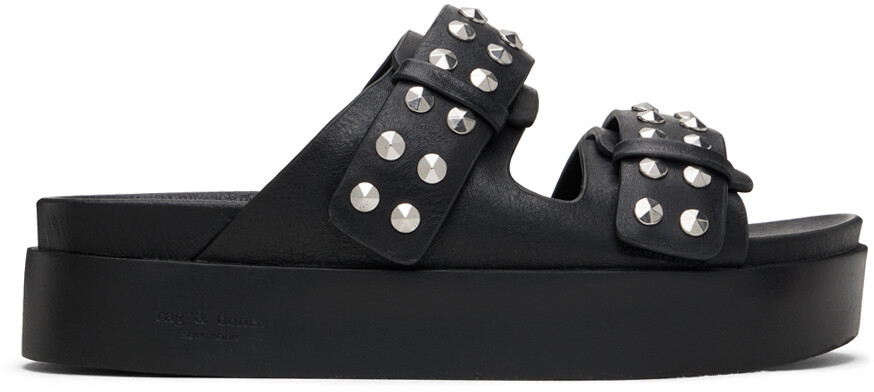

Черные сандалии на платформе с заклепками Geo Rag & Bone
