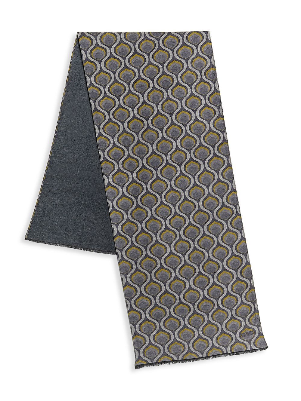 цена Шелковый шарф с принтом Kiton, серый