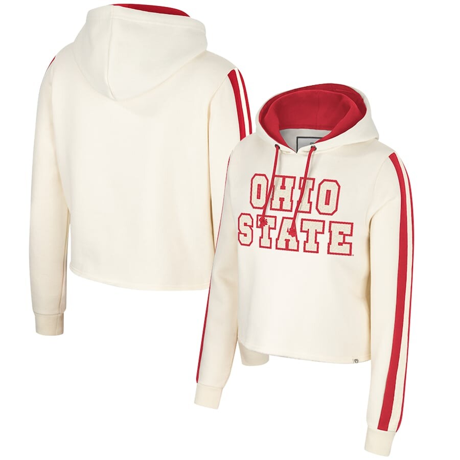 

Пуловер с капюшоном Colosseum Ohio State Buckeyes, кремовый
