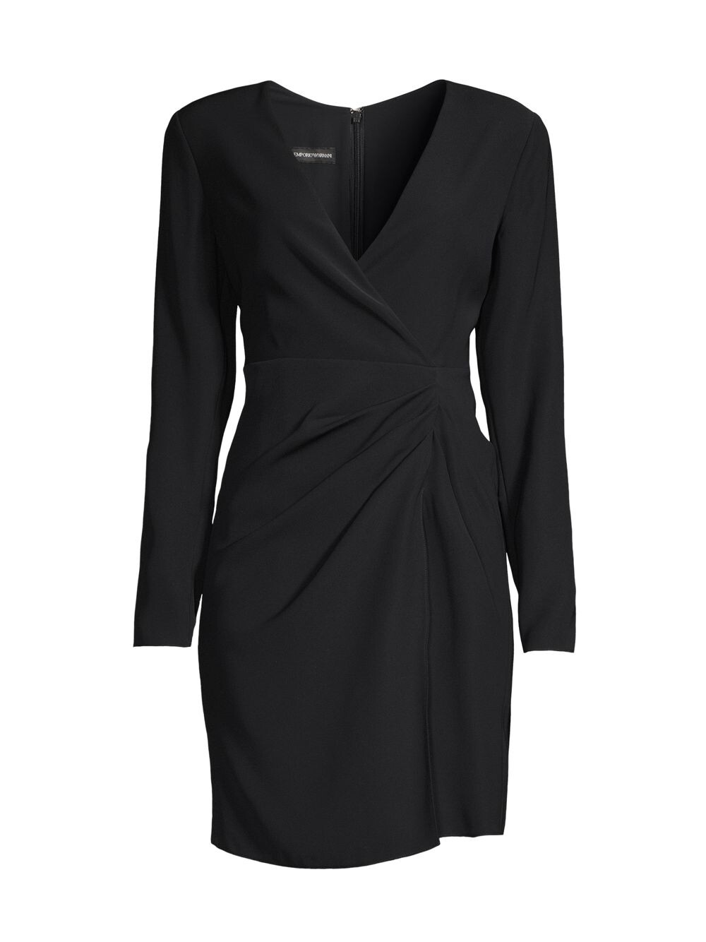 

Платье-футляр с искусственным запахом Emporio Armani, черный