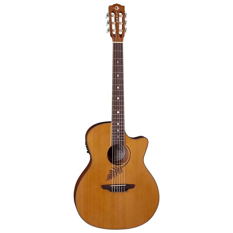 Акустическая гитара Luna Woodland Cedar Nylon Acoustic/Electric Guitar, WL CEDAR NYL E