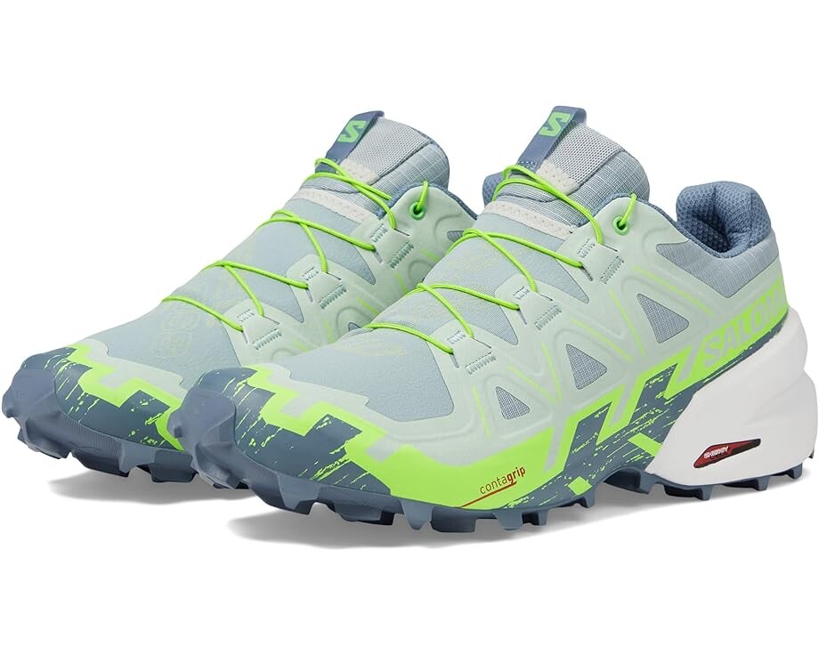 

Кроссовки Salomon Speedcross 6, цвет Quarry/Green Gecko/Flint Stone