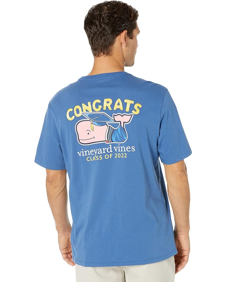 

Футболка Vineyard Vines Short Sleeve 2022 Graduation Whale Pocket T-Shirt, цвет Moonshine