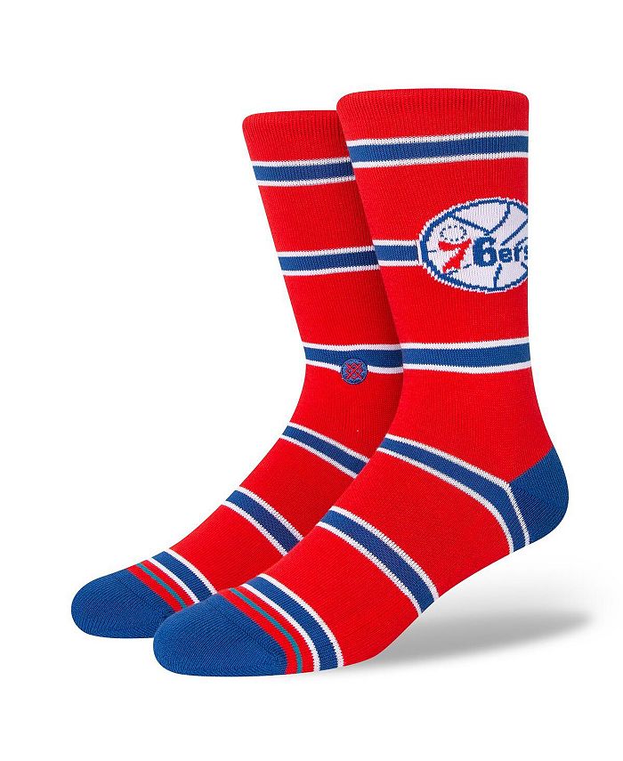 

Мужские носки Crew Philadelphia 76ers из твердой древесины в полоску Stance, красный