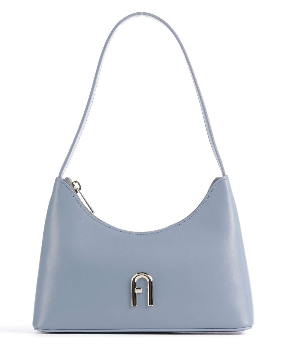 

Сумка-ведро Diamante Mini из мелкозернистой кожи Furla, серый
