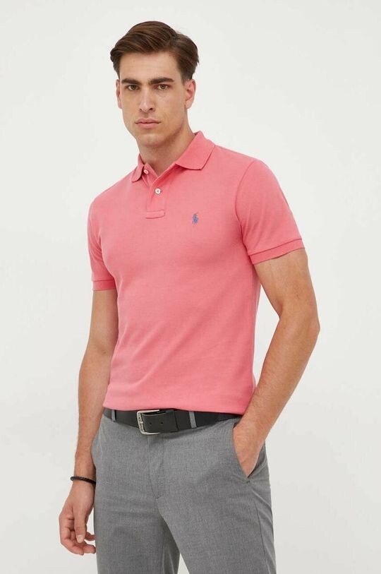 

Хлопковая рубашка-поло Polo Ralph Lauren, розовый