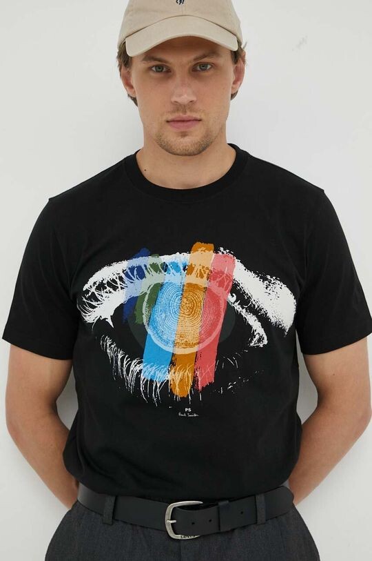

Хлопковая футболка PS Paul Smith, черный