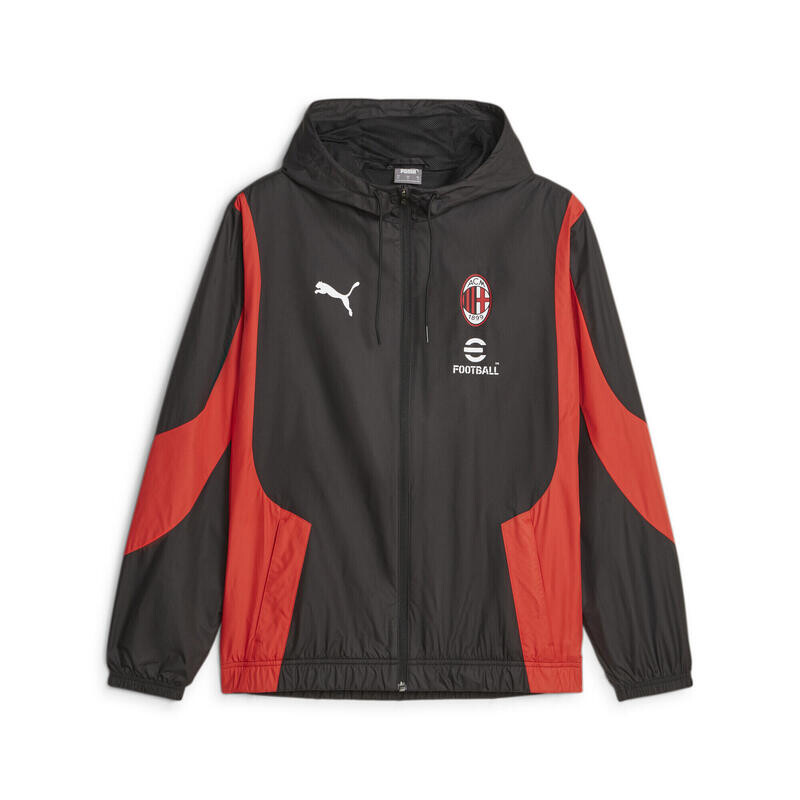 

Мужская разминочная куртка AC Milan PUMA Black For All Time Red