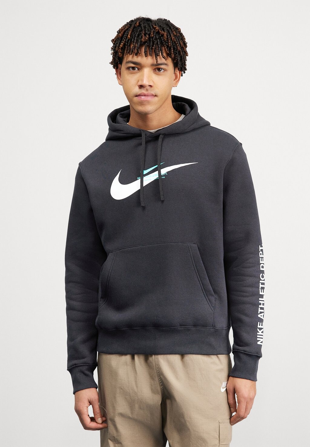 

Толстовка с капюшоном Hoodie Nike, цвет black/green frost