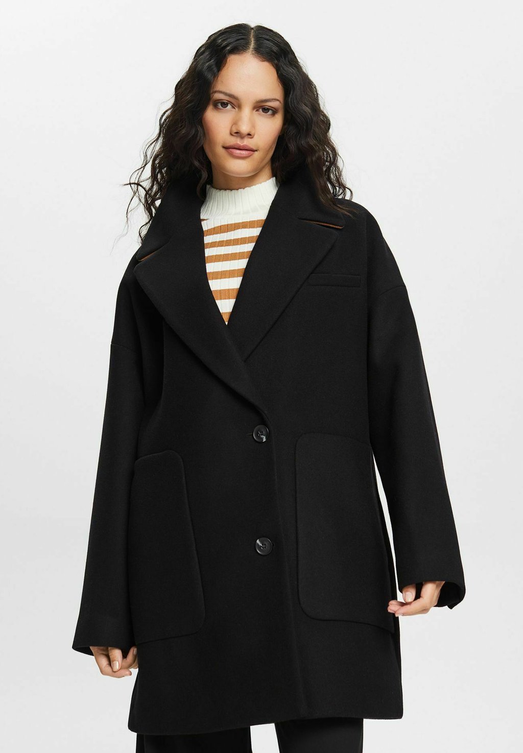 Короткое пальто Esprit, черный
