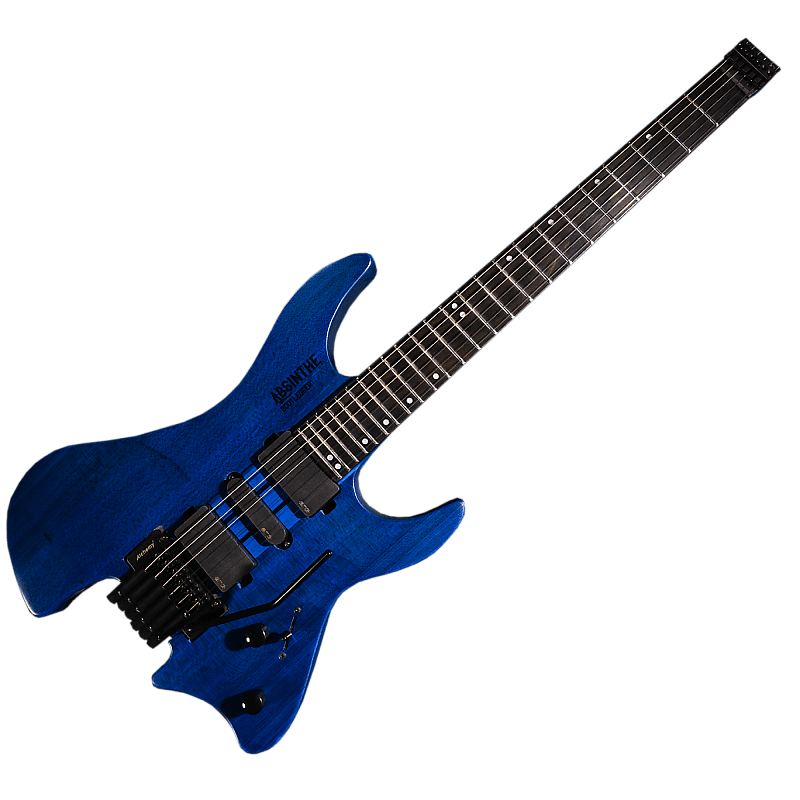 Электрогитара BootLegger Guitar Absinthe 2022 Blue Clear Matte EMG Pickups Coil Split Tremolo Case