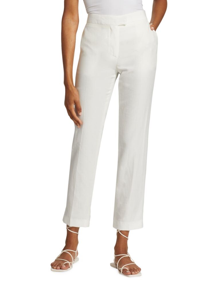

Расклешенные укороченные брюки до щиколотки Todd Altuzarra, цвет Natural White