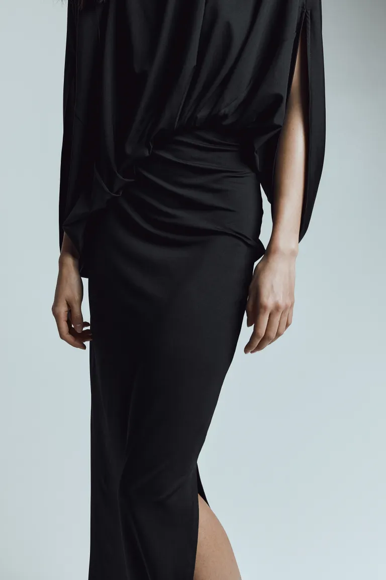 

Платье из джерси с драпировкой H&M, черный