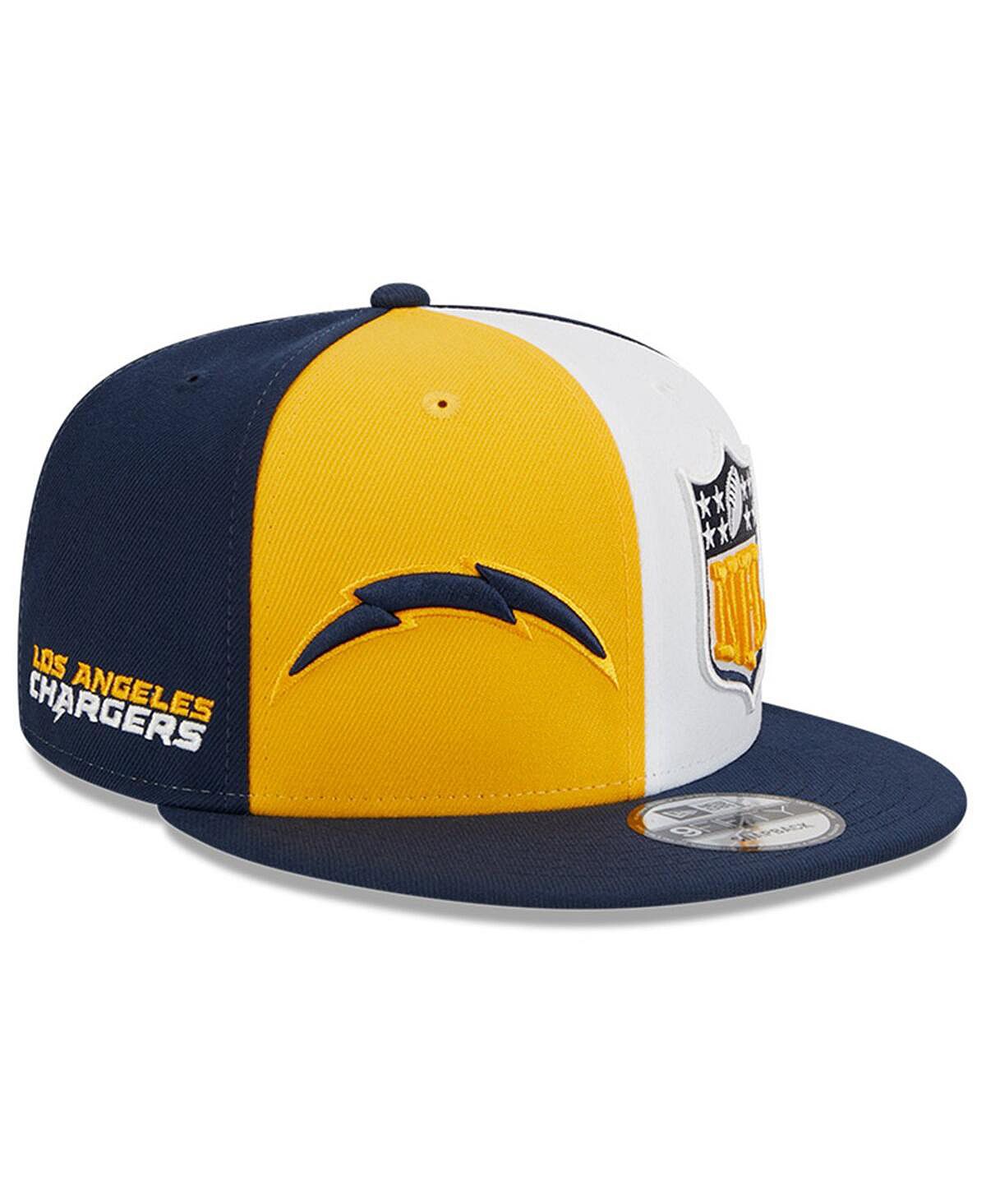 

Мужская кепка Snapback Los Angeles Chargers 2023 Sideline 9FIFTY золотистого и темно-синего цвета New Era