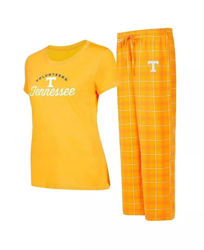 

Женский комплект для сна Tennessee Orange, White Tennessee Volunteers Arctic и фланелевые брюки Concepts Sport, оранжевый