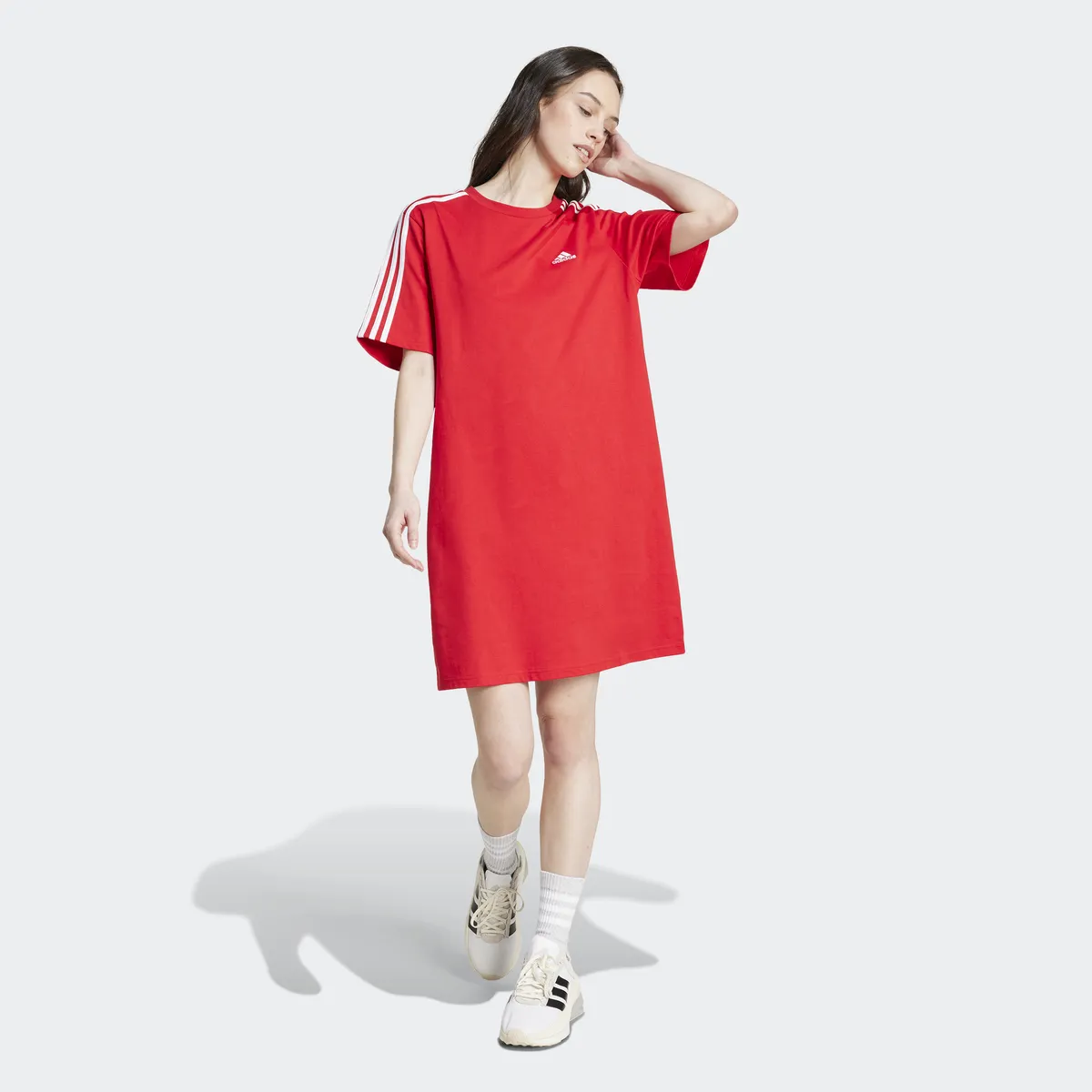 

Платье-рубашка Adidas Sportswear "W 3S BF T DR" (1 шт.), цвет Better Scarlet