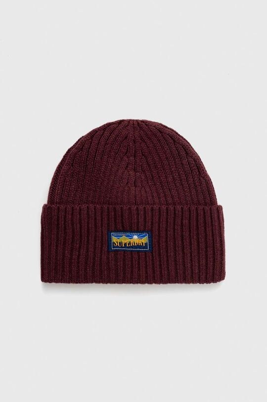 

Шапка из смесовой шерсти Superdry, бордовый