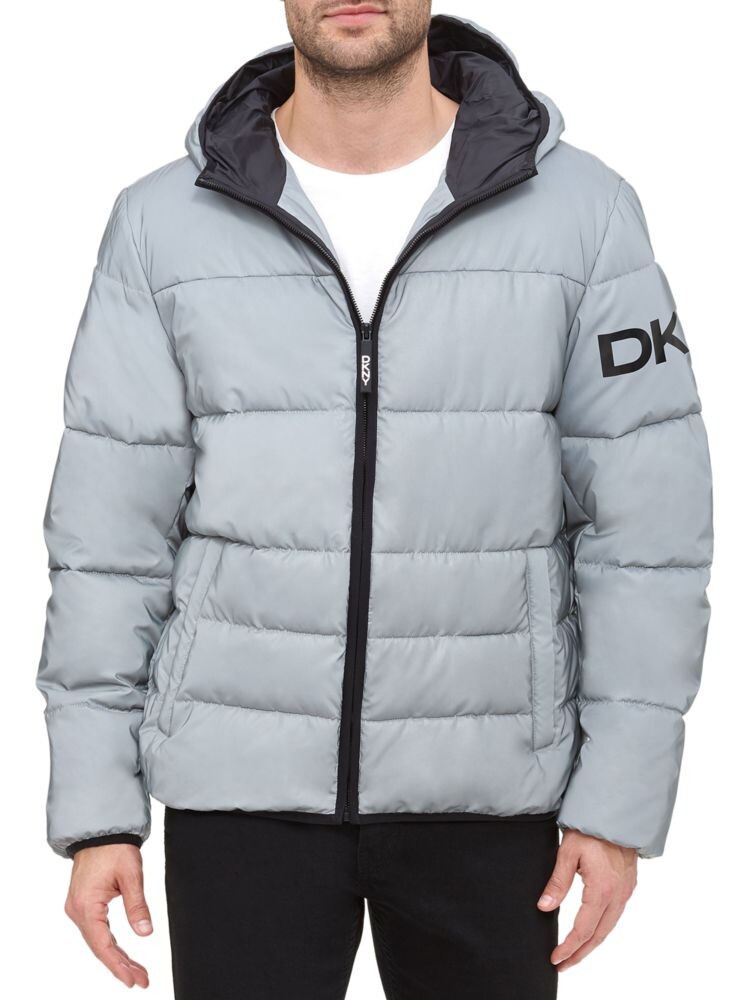 

Пуховик Classic Fit с логотипом и капюшоном Dkny, цвет Reflection