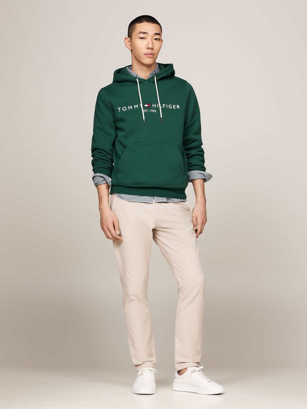 

Джемпер с капюшоном LOGO HOODY Tommy Hilfiger, темно-зеленый