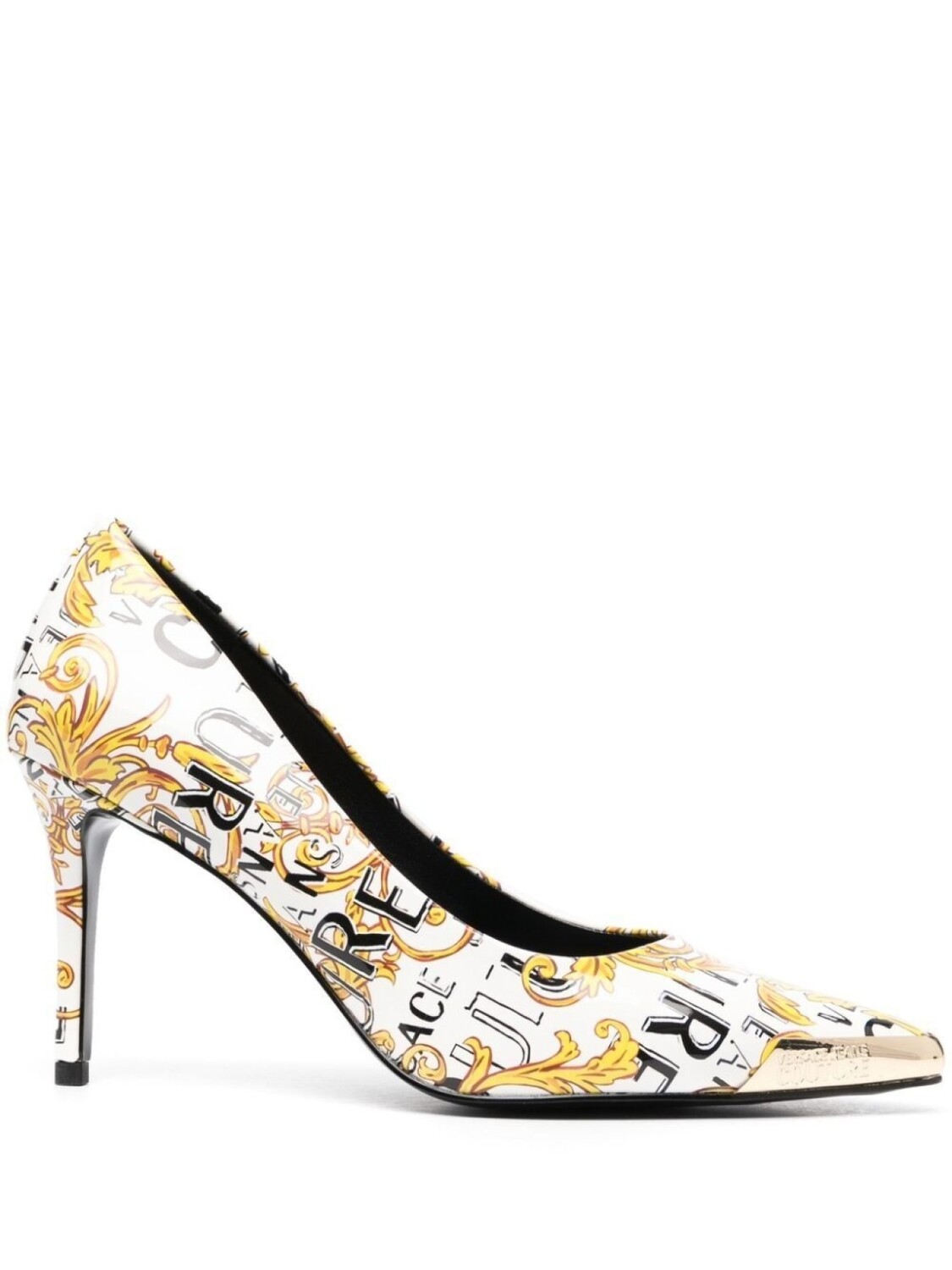 

Versace Jeans Couture туфли-лодочки с принтом Logo Baroque, белый