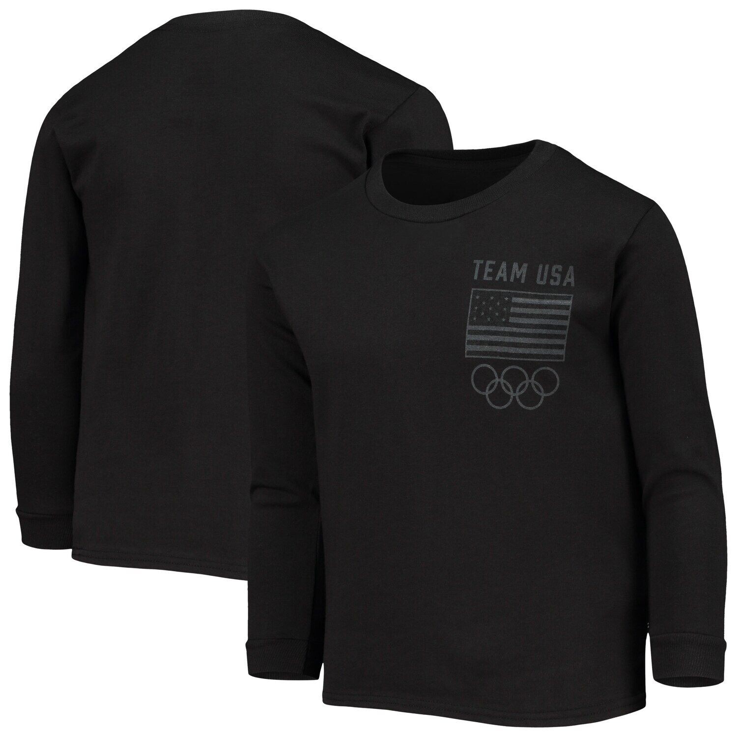 

Черная футболка с длинным рукавом Youth Team USA New Heights Outerstuff