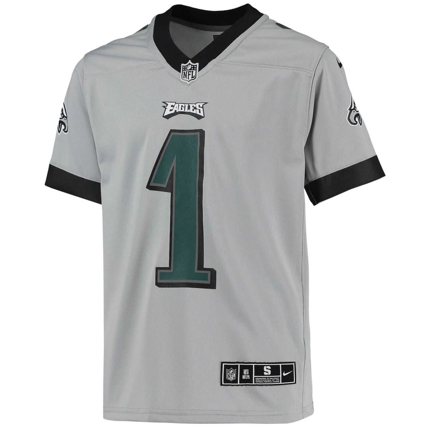 

Молодежная футболка Nike Jalen Hurts Silver Philadelphia Eagles Inverted Team Game Nike