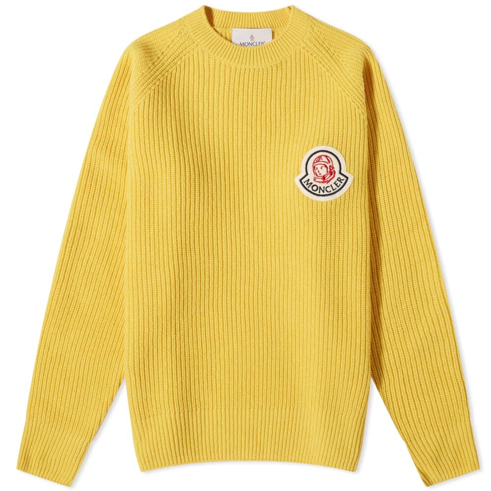 

Трикотаж Moncler Genius x BBC с круглым вырезом, желтый
