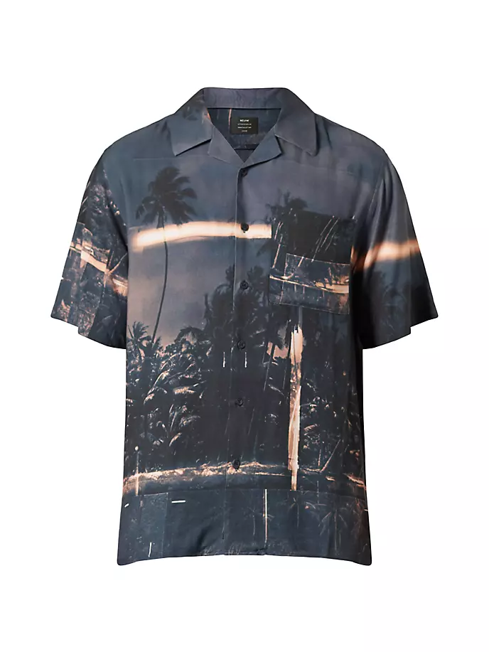 

Рубашка с короткими рукавами Graaf Art Neuw Denim, цвет dark pine