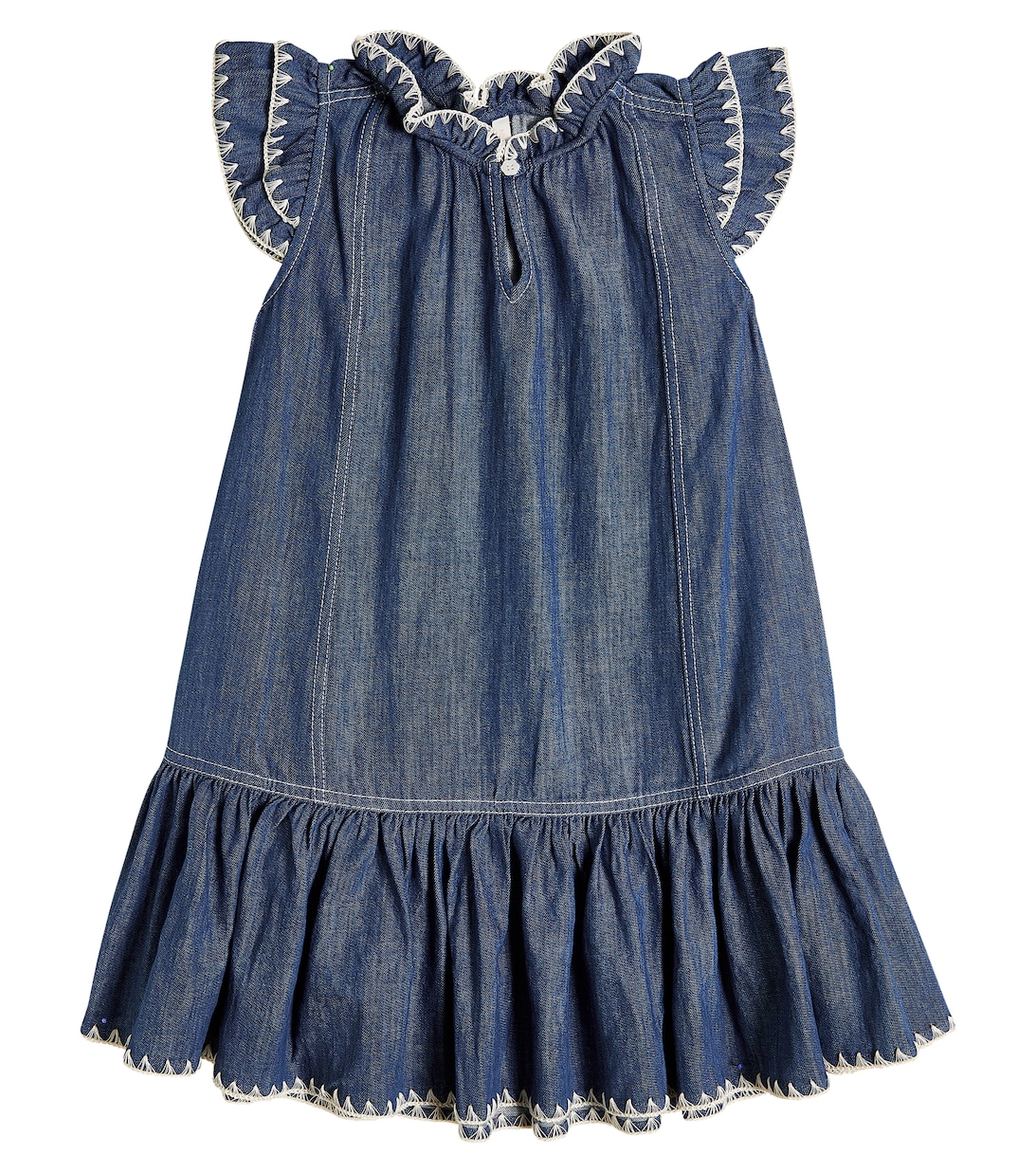 цена Джинсовое платье Devi с вышивкой Zimmermann Kids, синий