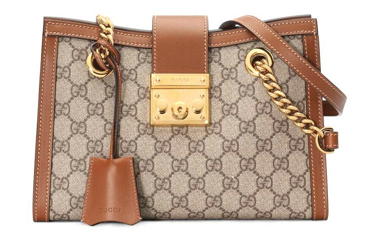

Сумка GUCCI Padlock GG WMNS, коричневый/серый