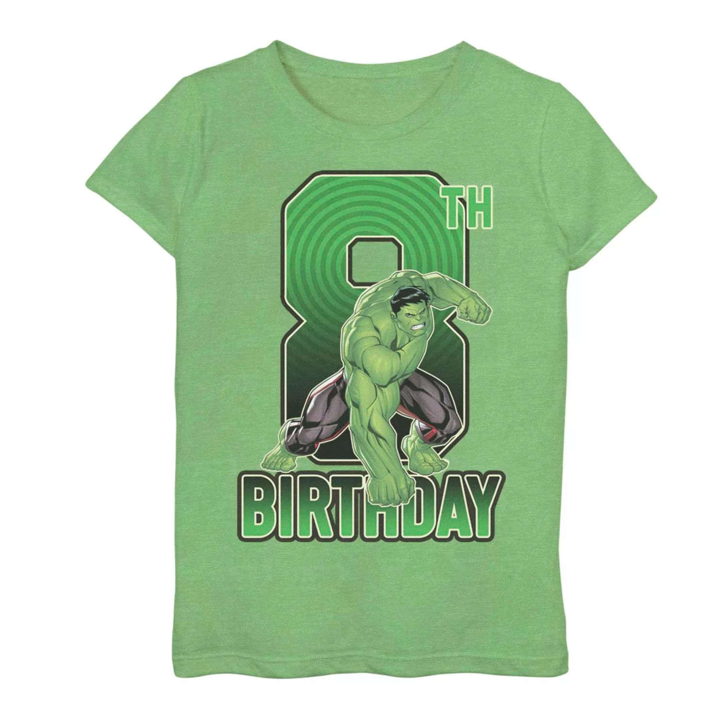 Футболка на 8-й день рождения для девочек 7–16 лет с изображением Марвел Халка Licensed Character футболка с изображением рожденного февраля 1950 года ограниченный выпуск подарки на 70 й день рождения футболка