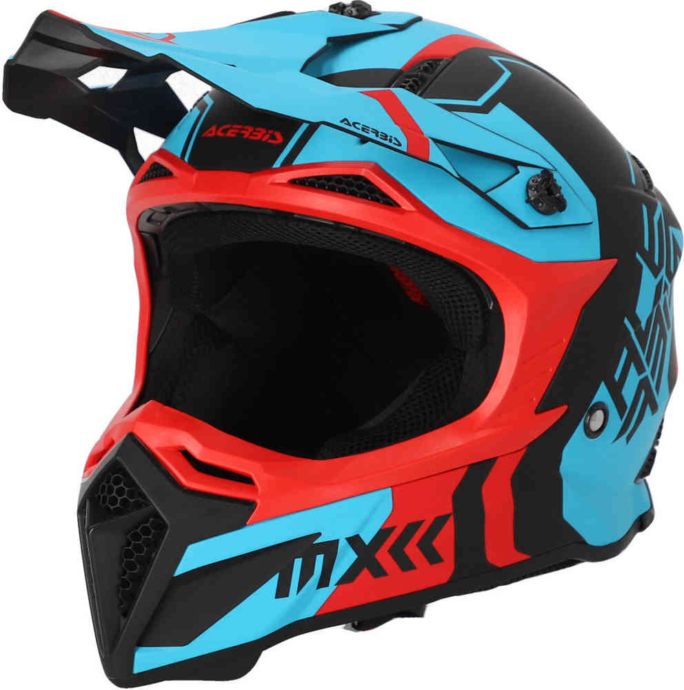 Профиль 5 Шлем для мотокросса Acerbis, красно синий