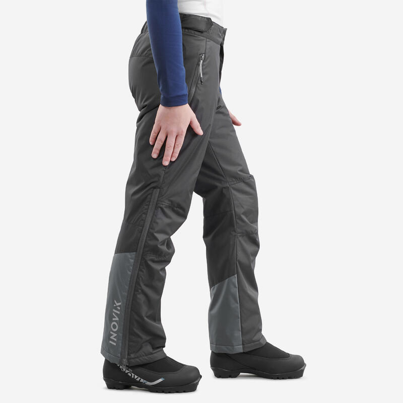 Детские беговые лыжные брюки теплые - XC S 100 серые INOVIK, цвет grau