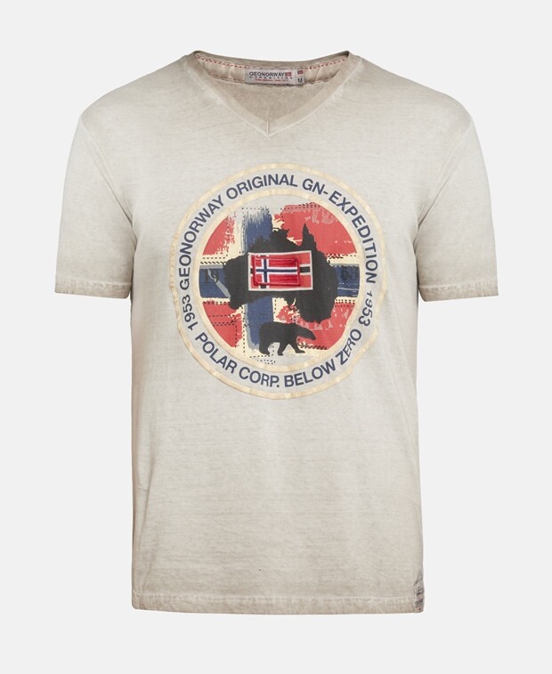 

Футболка Geographical Norway, серо-коричневый