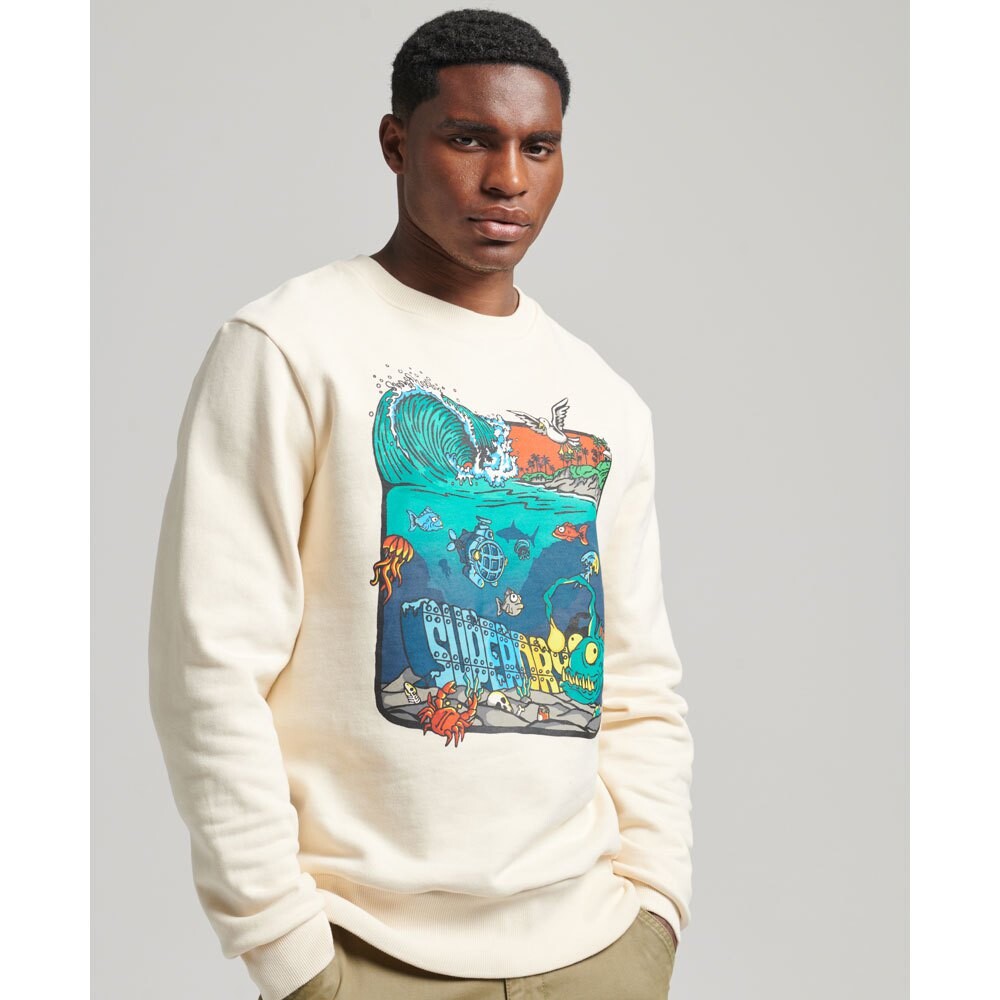 

Толстовка Superdry Vintage Creatures, бежевый