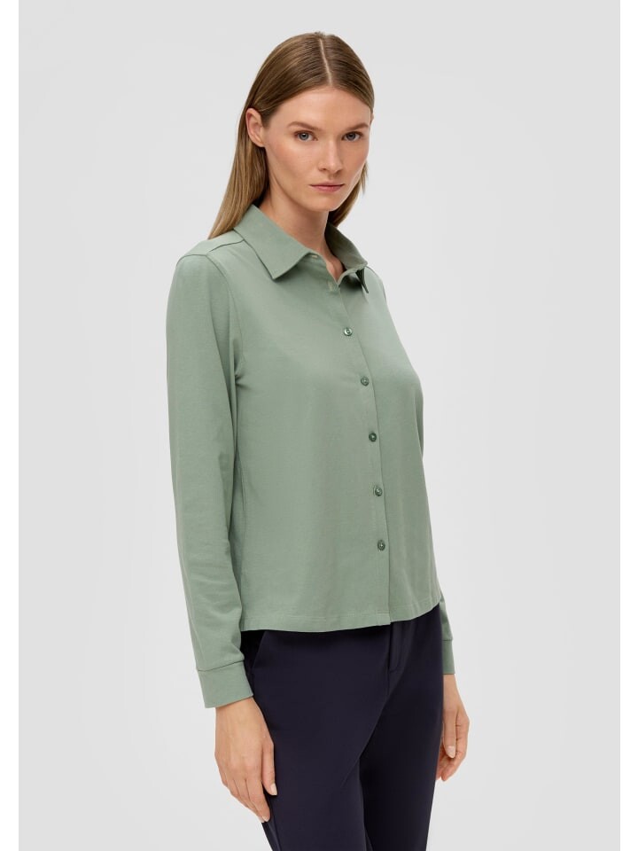 

Блуза sOliver T Shirt langarm, зеленый