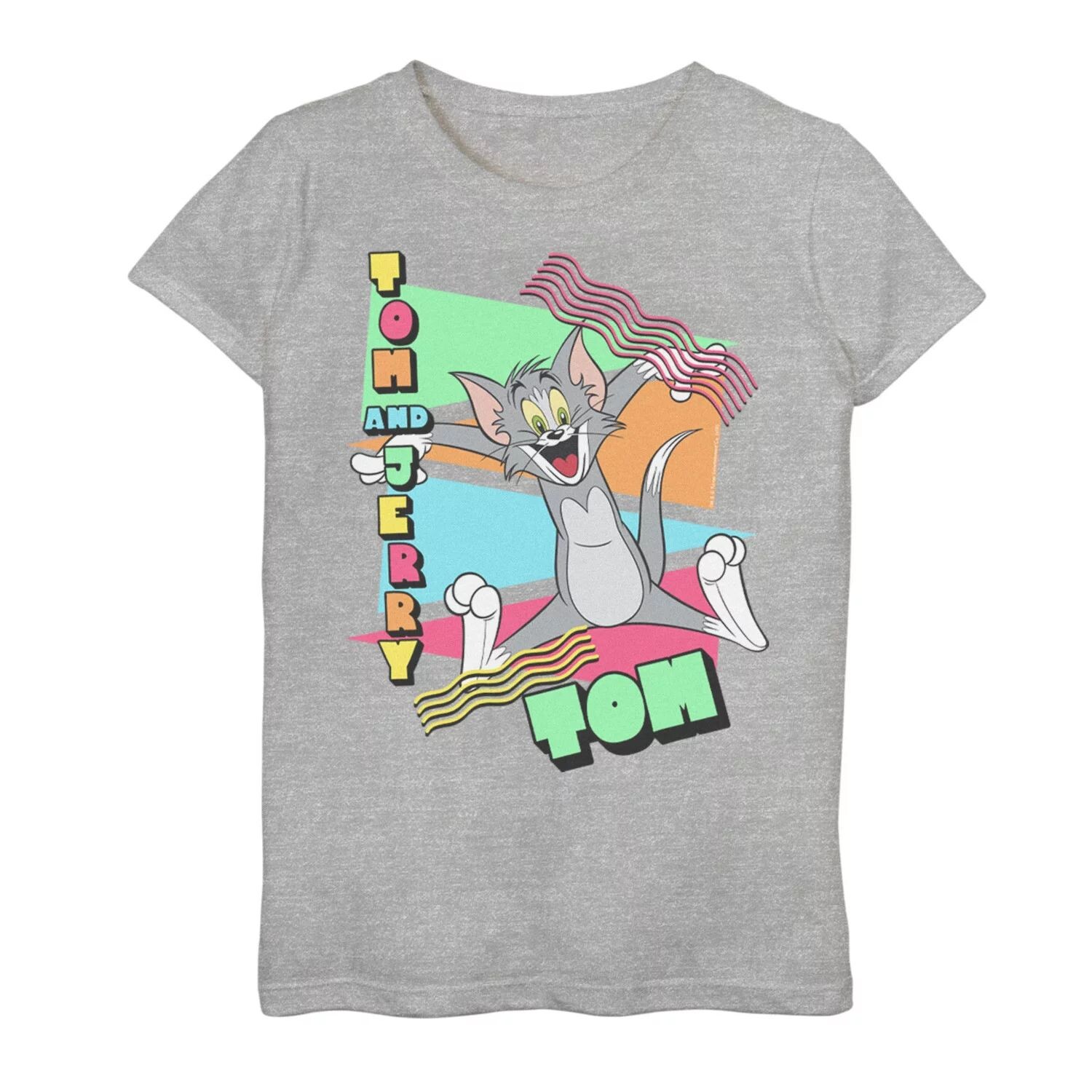 

Футболка с треугольным рисунком 90-х годов Tom & Jerry для девочек 7–16 лет Licensed Character