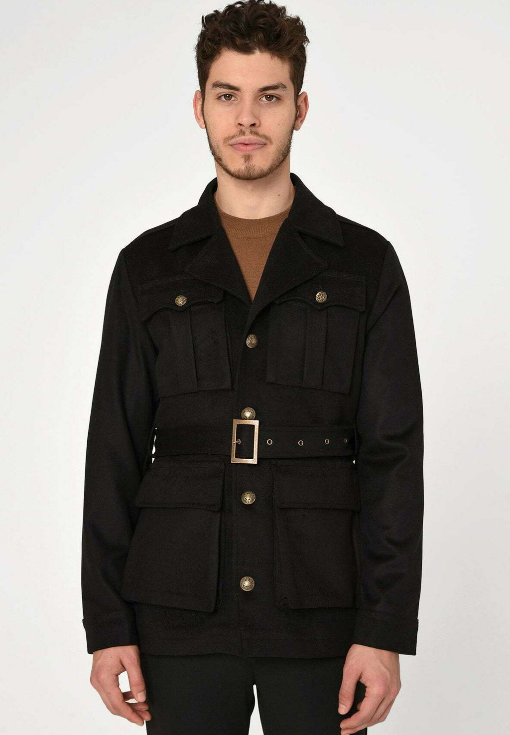 Легкая куртка LAPEL COLLAR DETAILED Antioch, цвет black hanezza plus size collar tape detailed bluz